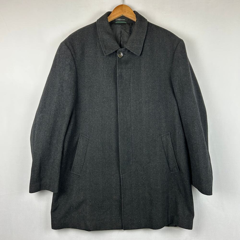 Lauren Ralph Lauren Wool Peacoat Classic Fit Overcoat Heather Gray Mens Size 48L